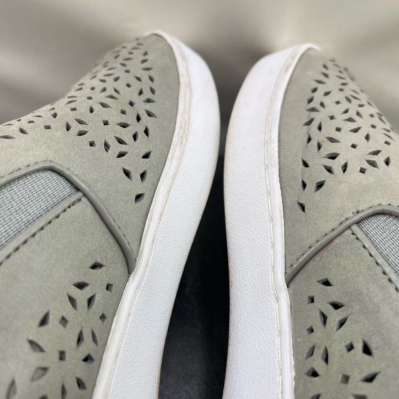 Vionic MIDI Perf Women Shoes Gray 8.5M Perforated Leather Slip On Casual Loafers - Picture 10 of 16